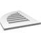 Ekena Millwork Quarter Round Top Left Surface Mount PVC Gable Vent w/ 3-1/2"W x 1"P Standard Frame, 18"W x 24"H GVPQL18X2401SF - alternate 2